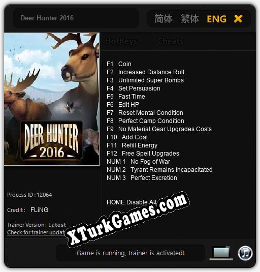 Deer Hunter 2016: Cheats, Trainer +15 [FLiNG]