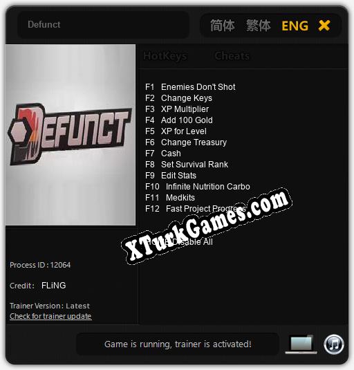 Defunct: Cheats, Trainer +12 [FLiNG]