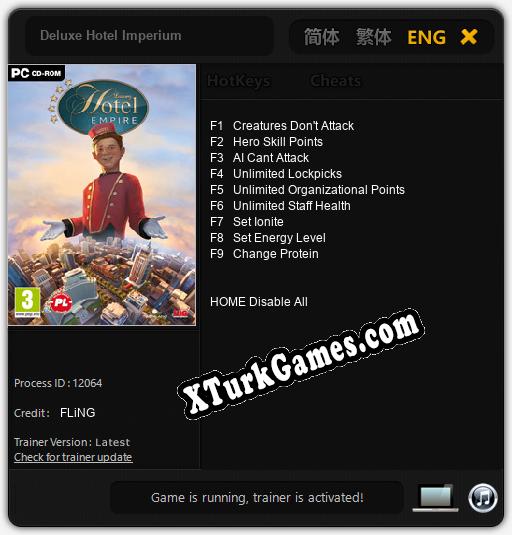 Deluxe Hotel Imperium: Trainer’ı (V1.0.72)