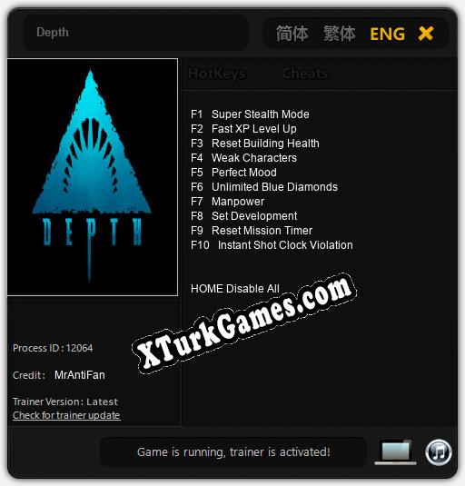 Depth: Trainer +10 [v1.1]