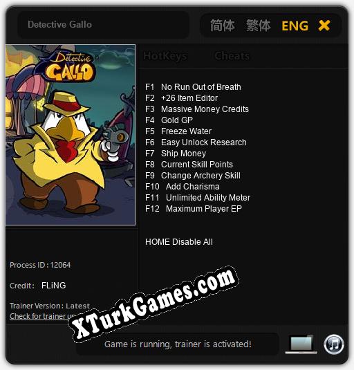 Detective Gallo: Cheats, Trainer +12 [FLiNG]