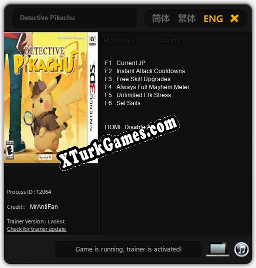 Detective Pikachu: Cheats, Trainer +6 [MrAntiFan]