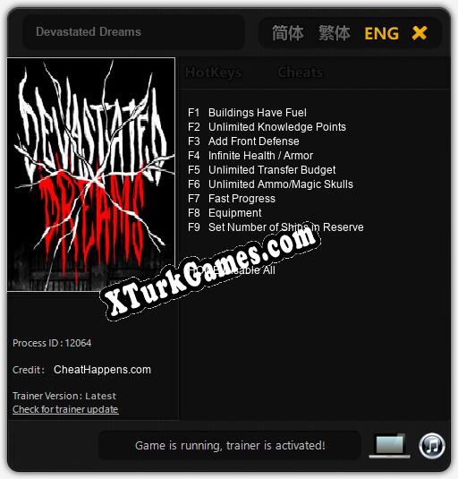 İçin Trainer’ı Çıktı Devastated Dreams [v1.0.5]