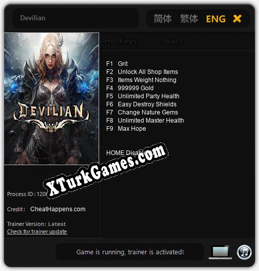 Devilian: Cheats, Trainer +9 [CheatHappens.com]