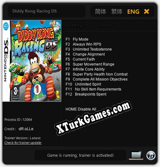 Diddy Kong Racing DS: Cheats, Trainer +12 [dR.oLLe]