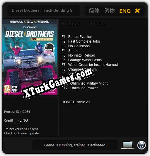 Diesel Brothers: Truck Building Simulator: Trainer’ı (V1.0.43)