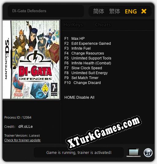 İçin Trainer’ı Çıktı Di-Gata Defenders [v1.0.6]