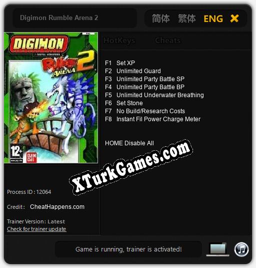 Digimon Rumble Arena 2: Trainer’ı (V1.0.24)