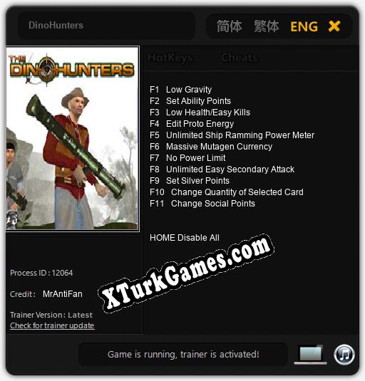DinoHunters: Trainer’ı (V1.0.25)