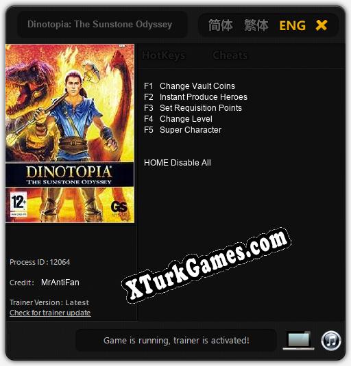 Dinotopia: The Sunstone Odyssey: Trainer +5 [v1.8]