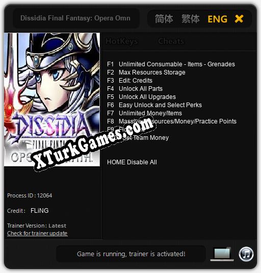 Dissidia Final Fantasy: Opera Omnia: Trainer +10 [v1.4]