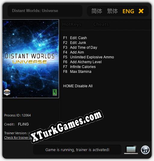 İçin Trainer’ı Çıktı Distant Worlds: Universe [v1.0.4]