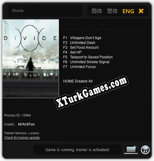 Divide: Cheats, Trainer +7 [MrAntiFan]