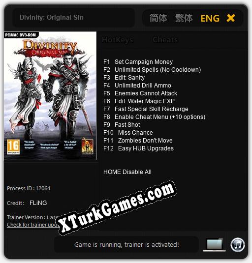 Divinity: Original Sin: Trainer’ı (V1.0.57)