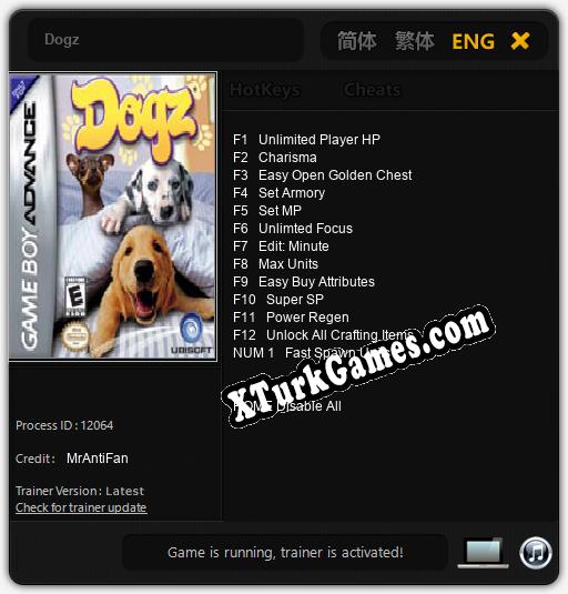 İçin Trainer’ı Çıktı Dogz [v1.0.2]