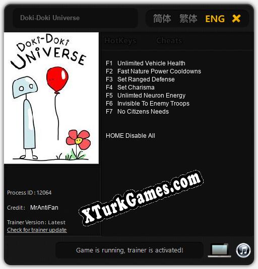 Doki-Doki Universe: Cheats, Trainer +7 [MrAntiFan]