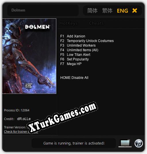 Dolmen: Cheats, Trainer +7 [dR.oLLe]