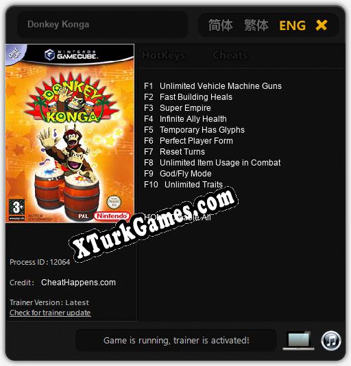 Donkey Konga: Cheats, Trainer +10 [CheatHappens.com]