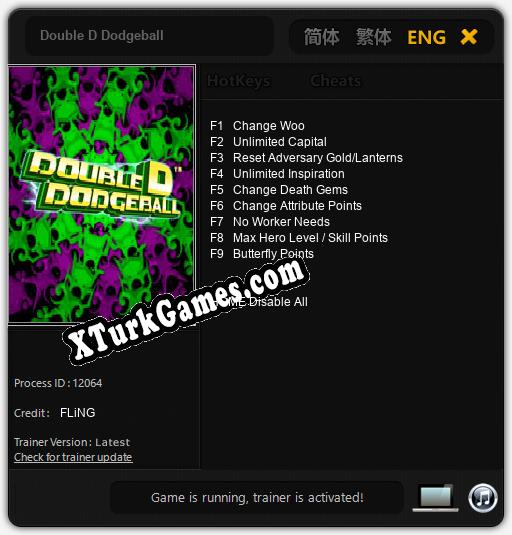 Double D Dodgeball: Trainer +9 [v1.7]