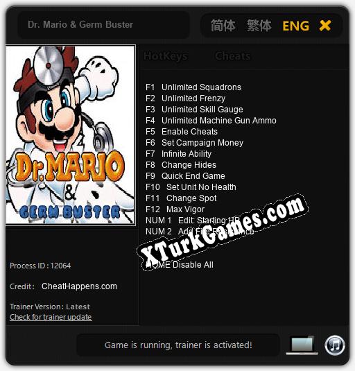 Dr. Mario & Germ Buster: Cheats, Trainer +14 [CheatHappens.com]