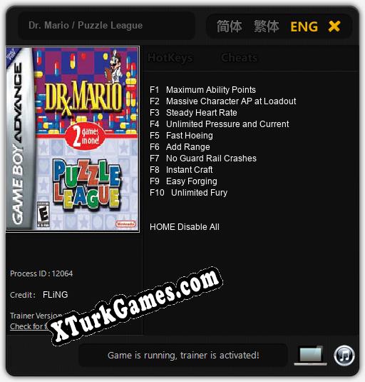 Dr. Mario / Puzzle League: Trainer +10 [v1.3]
