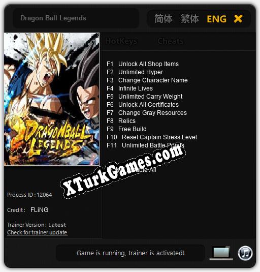 Dragon Ball Legends: Cheats, Trainer +11 [FLiNG]