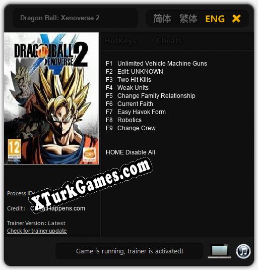 Dragon Ball: Xenoverse 2: Trainer +9 [v1.4]
