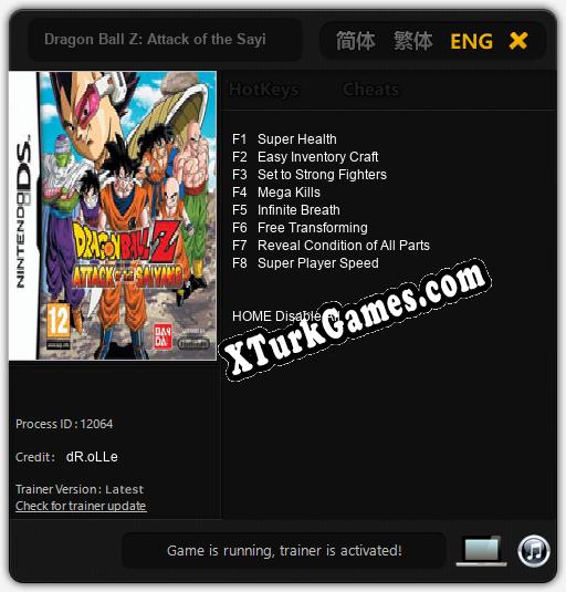 Dragon Ball Z: Attack of the Sayians: Trainer’ı (V1.0.12)