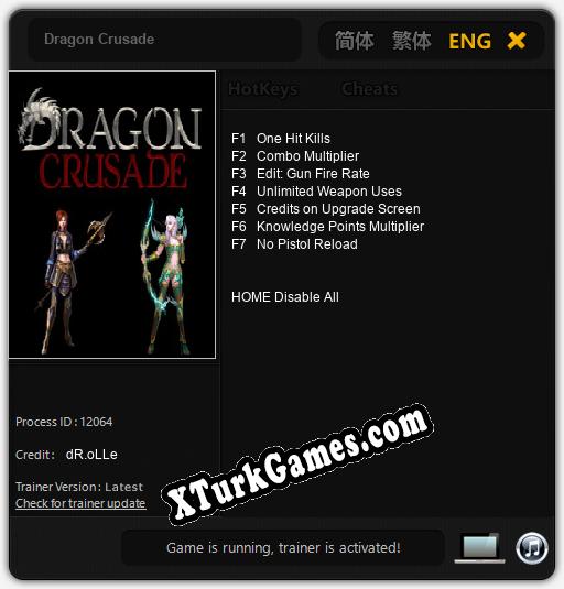 Dragon Crusade: Trainer’ı (V1.0.73)