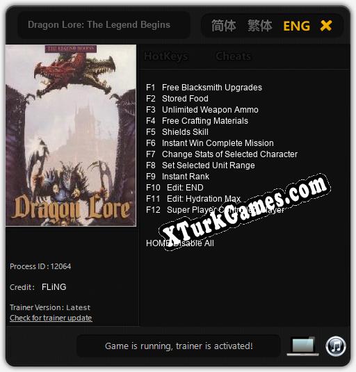Dragon Lore: The Legend Begins: Trainer’ı (V1.0.66)