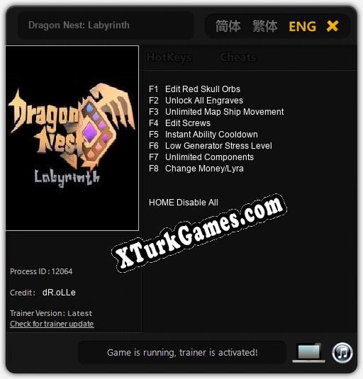 Dragon Nest: Labyrinth: Trainer +8 [v1.8]