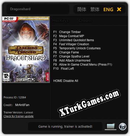 Dragonshard: Trainer +10 [v1.7]