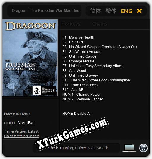 Dragoon: The Prussian War Machine: Trainer +14 [v1.3]