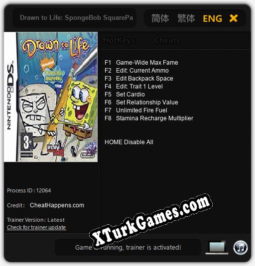 Drawn to Life: SpongeBob SquarePants Edition: Cheats, Trainer +8 [CheatHappens.com]