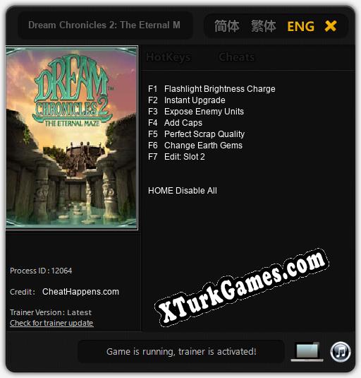 Dream Chronicles 2: The Eternal Maze: Cheats, Trainer +7 [CheatHappens.com]