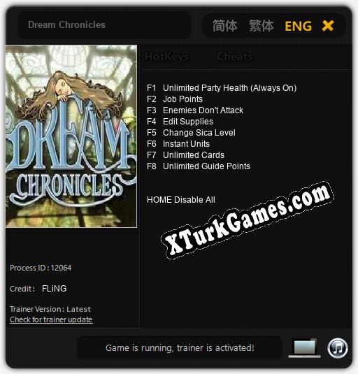 İçin Trainer’ı Çıktı Dream Chronicles [v1.0.9]