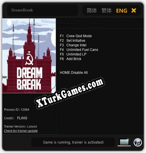 DreamBreak: Cheats, Trainer +6 [FLiNG]