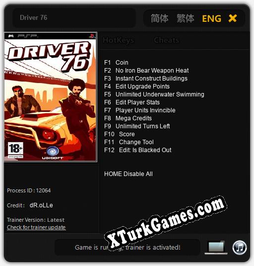 Driver 76: Trainer’ı (V1.0.21)