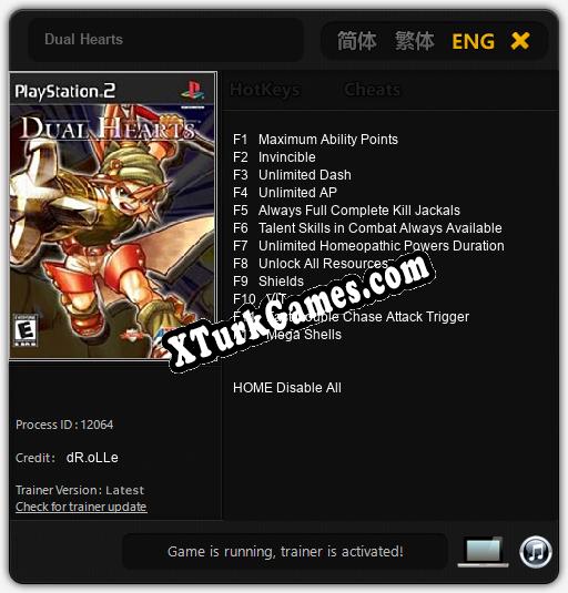 Dual Hearts: Cheats, Trainer +12 [dR.oLLe]