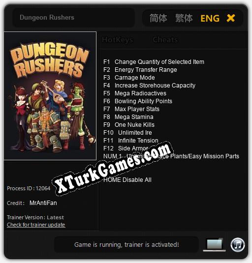 Dungeon Rushers: Trainer +13 [v1.1]