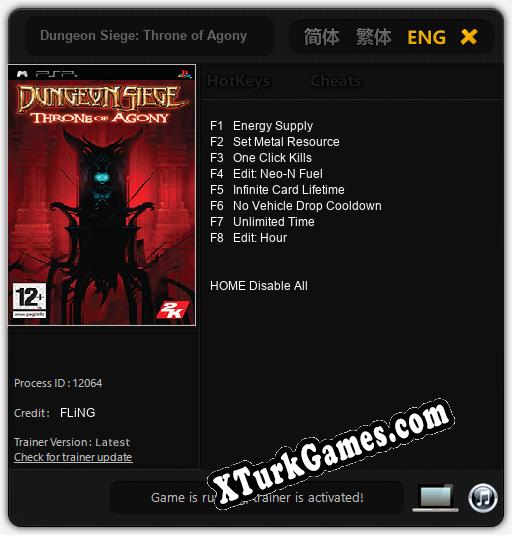 Dungeon Siege: Throne of Agony: Trainer’ı (V1.0.34)
