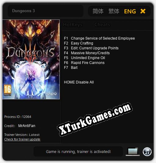 Dungeons 3: Cheats, Trainer +7 [MrAntiFan]