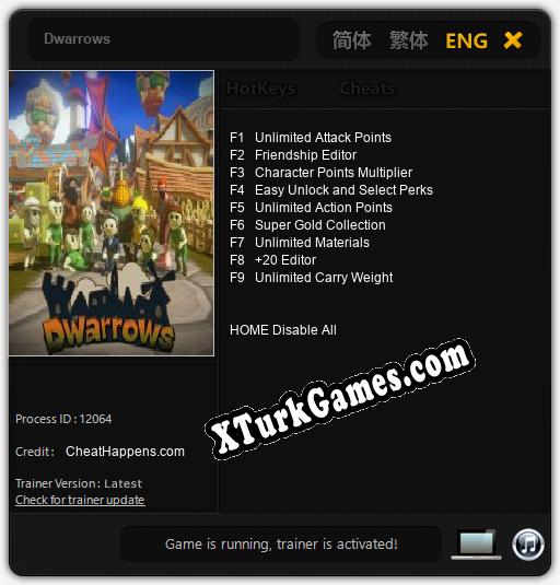 Dwarrows: Trainer +9 [v1.1]