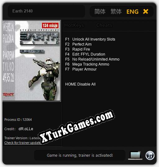 Earth 2140: Trainer’ı (V1.0.48)
