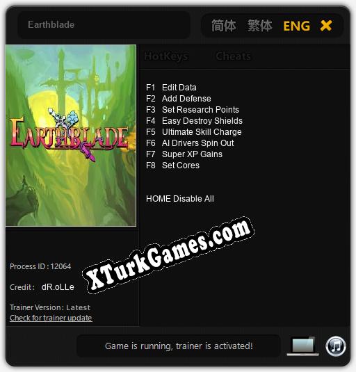 Earthblade: Cheats, Trainer +8 [dR.oLLe]