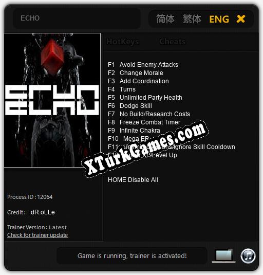 ECHO: Cheats, Trainer +12 [dR.oLLe]