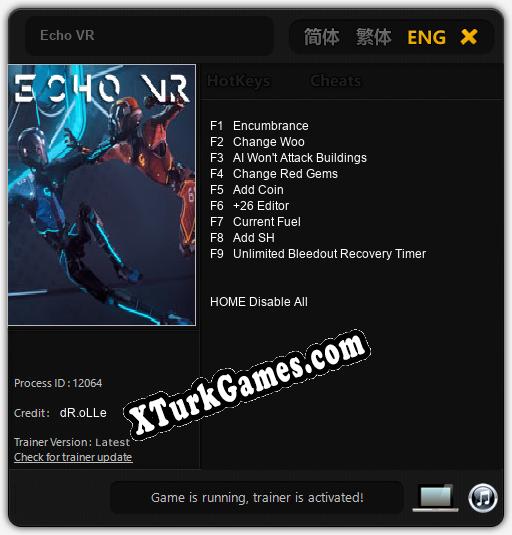 Echo VR: Cheats, Trainer +9 [dR.oLLe]