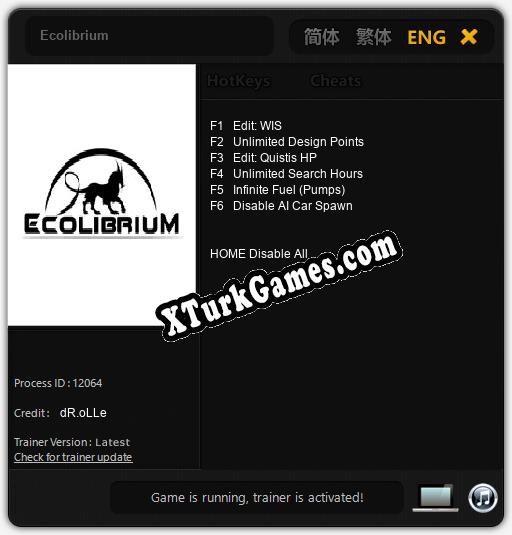 Ecolibrium: Trainer’ı (V1.0.53)