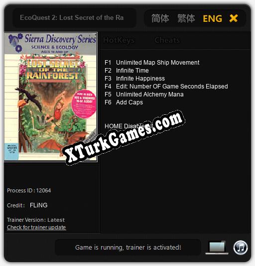 İçin Trainer’ı Çıktı EcoQuest 2: Lost Secret of the Rainforest [v1.0.7]