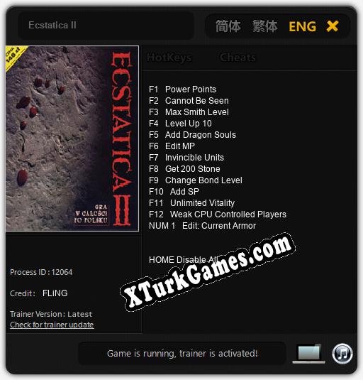 Ecstatica II: Cheats, Trainer +13 [FLiNG]